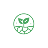 Green plant growing symbol